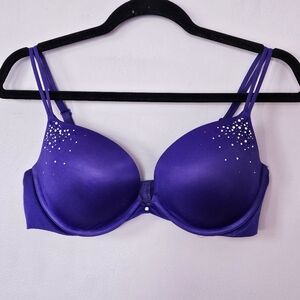 Vintage: Victoria's Secret Purple Sequin Very Sexy Push-Up Bra, Size 36C